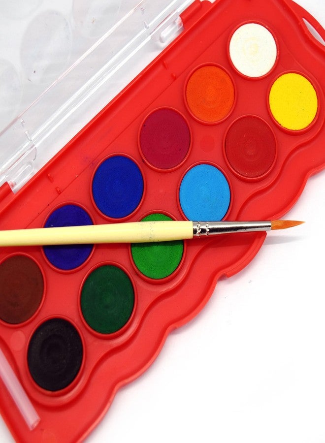 polo Water Color Cake Set - 12 Vibrant Shades (23mm) | Pack of 2 | Non-Toxic, Easy-to-Use Watercolors for Painting, Art Projects, and School Supplies - Ideal for Kids and Adults - Image 5